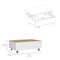 Tuhome Gambia Lift Top Coffee Table, Four Legs, White/Light Oak MBD5018 - alternate 2